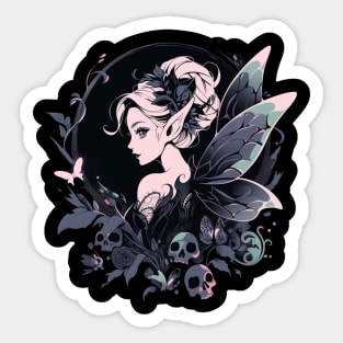 Pastel Goth Evil Fairy Sticker